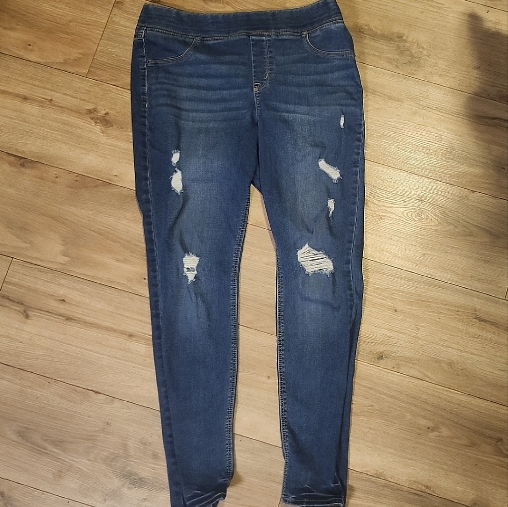 Old Navy Women's Ripped Skinny Jeans - Blue